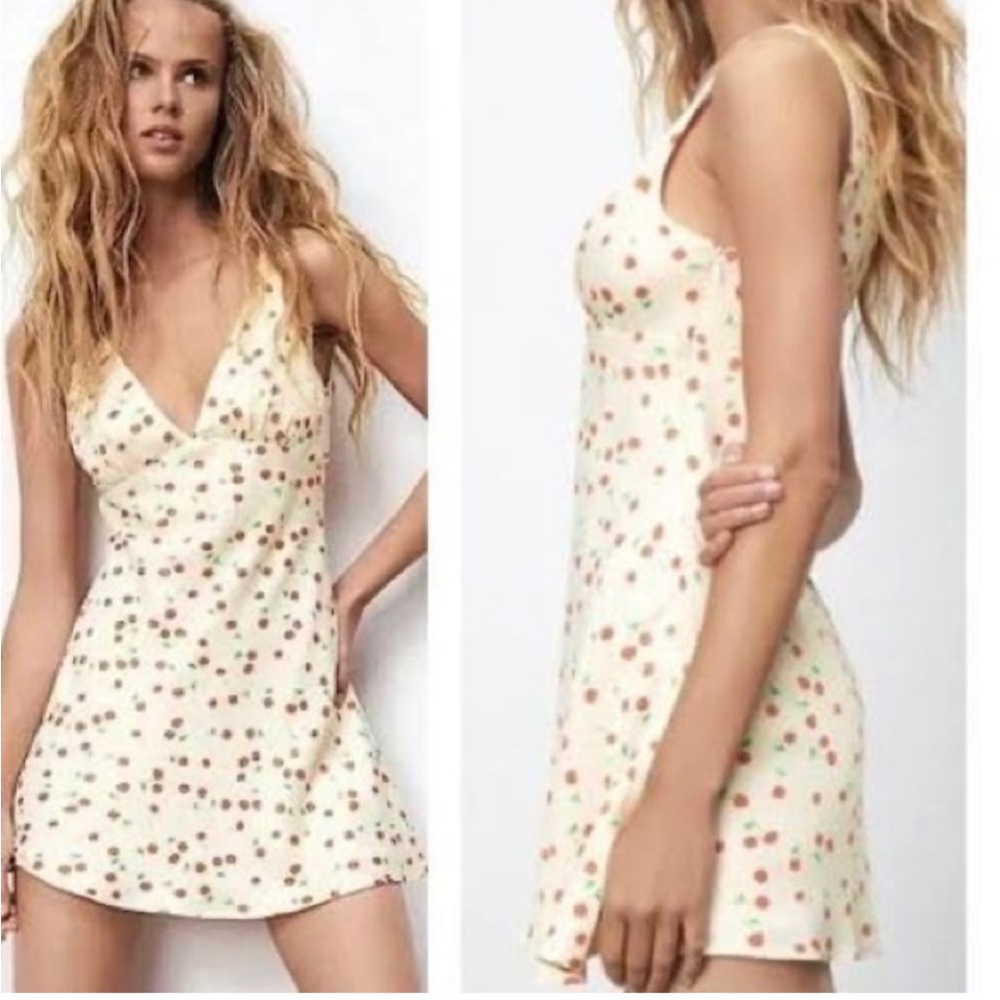 Zara Cherry Printed Mini Dress